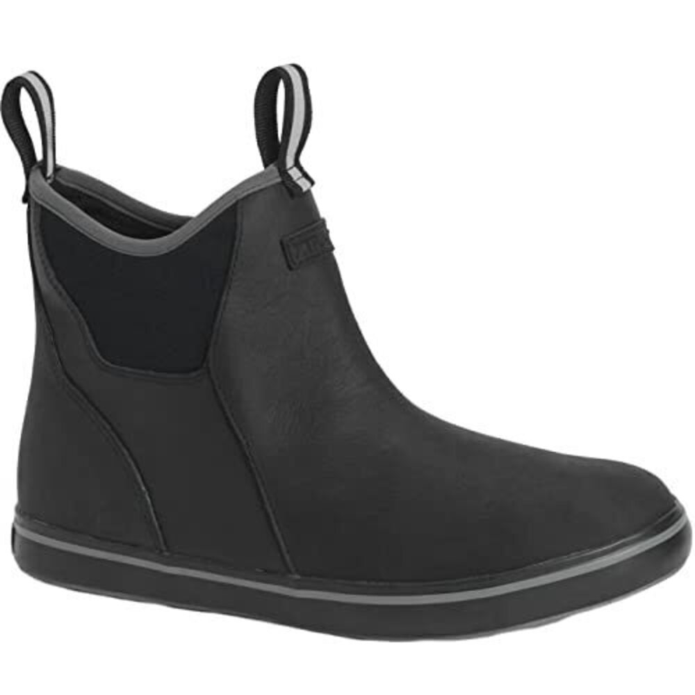 XTRATUF MEN'S 6 INCH LEATHER ANKLE DECK BOOT BLACK 13